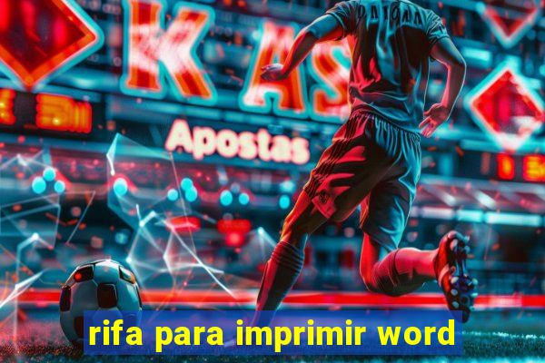 rifa para imprimir word